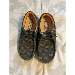 Hey Dude Kids Sneakers - Camouflage and Orange